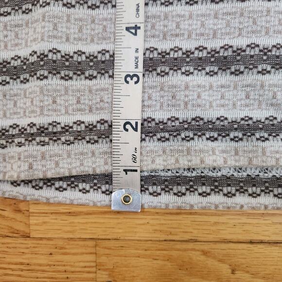 Vtg 90s Blue Oceans Polo Shirt Sz Medium Mens Cream Brown Preppy Pocket Stripe - Picture 10 of 12